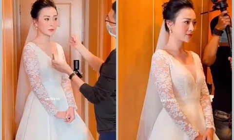 Phương Oanh mặc váy cưới, dân mạng trầm trồ vì quá đẹp: 'Phụ nữ nhìn còn mê nói gì đàn ông'