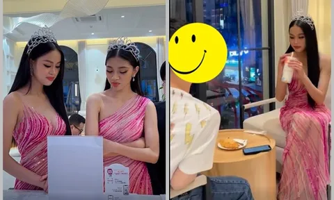 Á hậu Đào Hiền - Minh Kiên lên đồ lộng lẫy đi uống trà sữa, Hoa hậu Ý Nhi 'mất tích' giữa bão thị phi