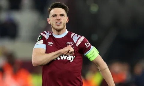 Declan Rice gửi tâm thư chia tay West Ham và các cổ động viên