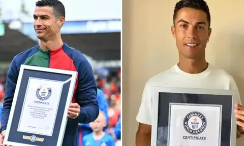 Cristiano Ronaldo lại lập kỷ lục Guiness, thêm một lần vượt qua Leo Messi