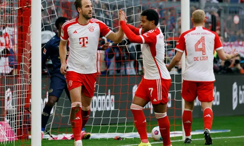 Bayern Munich thắng dễ, rút ngắn khoảng cách với ngôi đầu Bundesliga