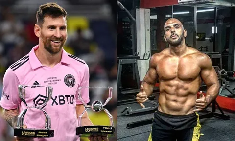 Vệ sĩ nhận lương chục tỉ của Messi gây sốt khi chạy nước rút tóm gọn CĐV quá khích