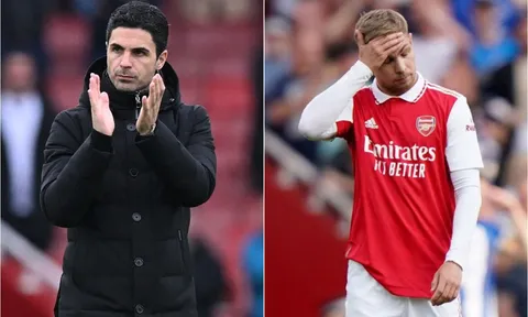 Arsenal thua thảm Brighton, HLV Arteta nói 'lời cay đắng' về tham vọng vô địch Ngoại hạng Anh