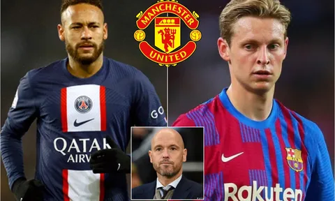 Tin chuyển nhượng MU 15/5: Neymar chán ngán PSG, đồng ý đến MU; Ten Hag muốn tái hợp De Jong hè 2023