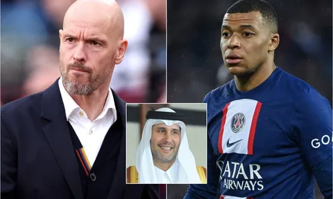 Giới chủ Qatar bất ngờ 'hết tiền', HLV Ten Hag vỡ mộng đem Mbappe về Man United