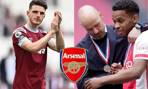 Mở đường cho MU chiêu mộ Declan Rice, Arsenal nhắm 'trò cưng' của HLV Ten Hag với giá không tưởng