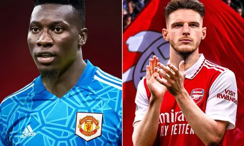 Tin bóng đá sáng 2/7: Thương vụ Onana về MU ngã ngũ; Declan Rice đã là người của Arsenal?