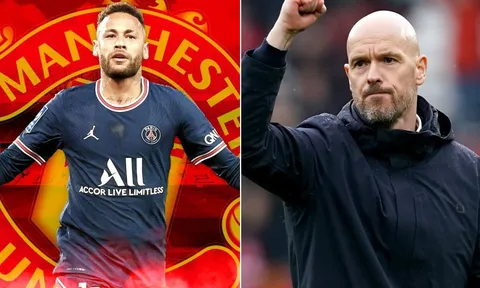 Thương vụ Neymar ngã ngũ, HLV Ten Hag bất ngờ kích nổ 'bom tấn' khủng nhất lịch sử Man United