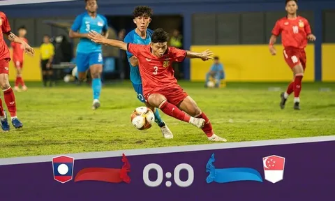 Được hưởng pennalty, U22 Singapore vẫn bị Lào cầm chân tại SEA Games