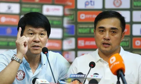 Bình Định hòa đáng tiếc TP.HCM, ông Vũ Tiến Thành 'khẩu chiến' với HLV Nguyễn Đức Thắng