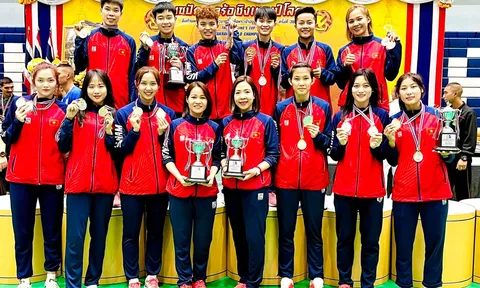 Tuyển cầu mây Việt Nam lần thứ 2 liên tiếp đăng quang ở giải thế giới
