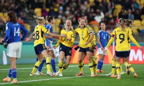 World Cup nữ 2023: Ghi 3 bàn trong 7 phút, tuyển Thụy Điển thẳng tiến vào vòng 1/8