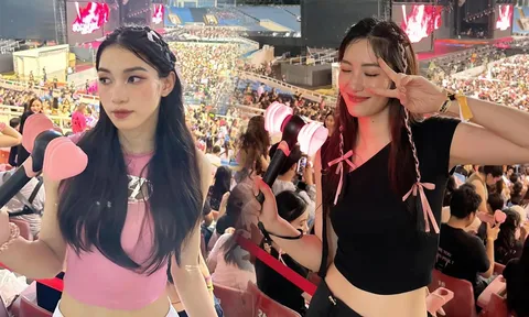 Hai hot girl bóng chuyền Việt Nam diện đồ cực xinh tại đêm concert Blackpink