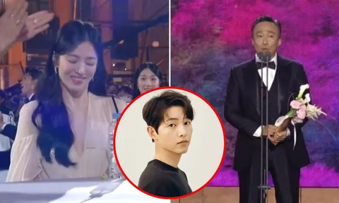 Sửng sốt khi 'ông nội Song Joong Ki réo tên cháu trai trước mặt Song Hye Kyo tại Baeksang
