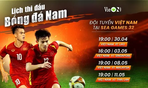 SEA Games 32 trên VieON: Xem lịch đấu của đội tuyển bóng đá Việt Nam