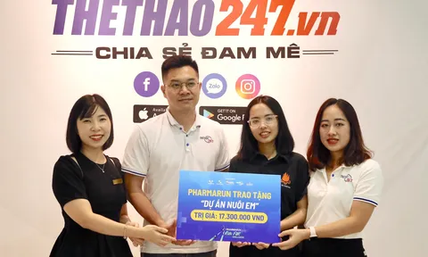 BTC Pharmarun 2023 tiến hành trao tài trợ cho Dự án Nuôi em