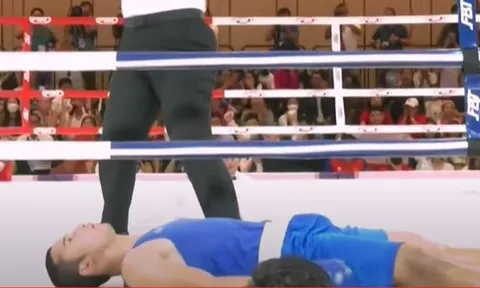 VIDEO: Đối thủ Thái Lan đo sàn bất tỉnh sau 'mưa đòn' từ võ sĩ Việt Nam