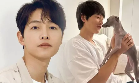 Song Joong Ki xuất hiện với diện mạo lạ lẫm sau khi kết hôn với vợ Tây