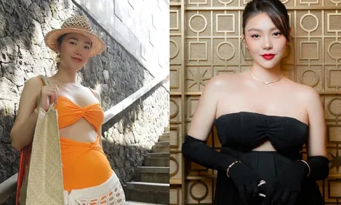 Minh Hằng lộ bụng lớn khi mang thai ở tháng thứ 7, nhan sắc mẹ bỉm mới gây chú ý