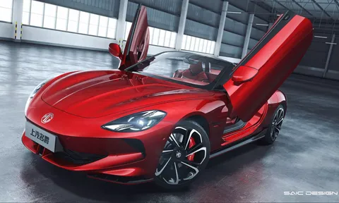 Vén màn "siêu phẩm" MG Cyberster sắp ra mắt thị trường: Cửa cắt kéo như Lamborghini