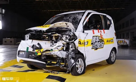 Những kết quả kiểm nghiệm an toàn trên thực tế của ô tô điện mini Wuling Hongguang Mini EV sắp ra mắt
