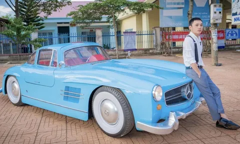 Nhóm bạn 9X tại Đắk Lắk trổ tài tự chế siêu xe cổ Mercedes với diện mạo bất ngờ