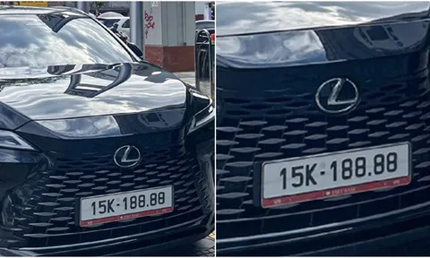 Đại gia Hải Phòng gắn biển tứ quý trúng đấu giá lên Lexus RX350, nhìn thôi đã thấy "lực"