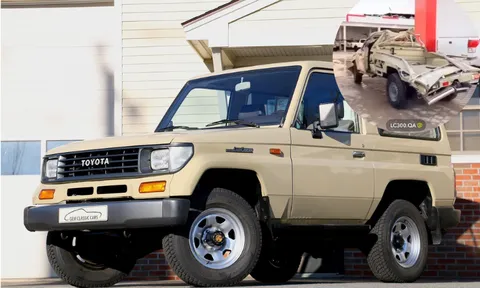 Toyota Land Cruiser chứng minh "độ bền" khi di chuyển với ngoại hình không còn nguyên vẹn