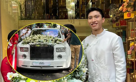 Đoàn Văn Hậu đón cô dâu Doãn Hải My bằng "siêu xe sang" Rolls-Royce gần 50 tỷ đồng