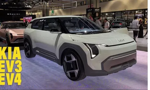 Cận cảnh bộ đôi chạy điện nhà KIA mang tên EV3, EV4 tới Triển lãm LA Auto Show 2023