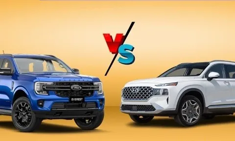 Nên mua Ford Everest hay Hyundai SantaFe trong tầm giá 1,2 tỷ?
