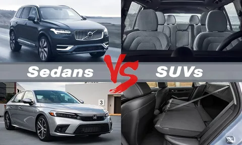 Phân tích ưu - nhược điểm của dòng SUV vs Sedan: Đâu mới là sự lựa chọn thích hợp?