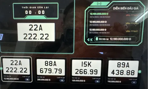Biển số VIP Tuyên Quang có "1 0 2" trúng đấu giá ngang một chiếc Mercedes G63 AMG