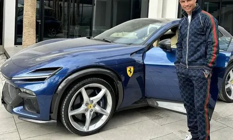Cristiano Ronaldo chính thức rước siêu SUV Ferrari Purosangue về dinh