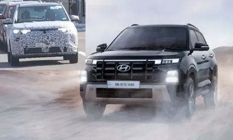 Cận cảnh Hyundai Creta bản chạy điện lộ diện trên phố