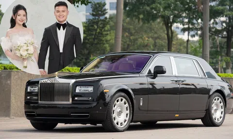Soi cận cảnh sedan siêu sang Rolls-Royce của Quang Hải rước Chu Thanh Huyền về dinh
