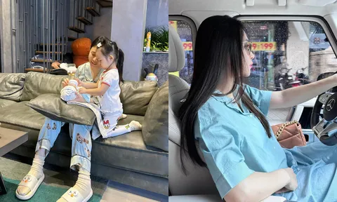 Hết thời gian ở cữ, Đàm Thu Trang lập tức đi làm một điều đúng chuẩn dâu hào môn