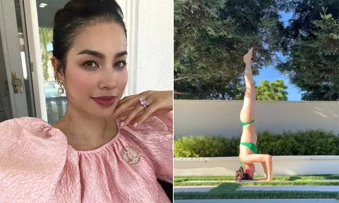 Dù ở nhà chăm con, Phạm Hương vẫn sở hữu body thon gọn nhờ chăm chỉ làm một điều