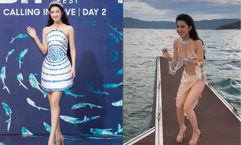 Á hậu Phương Nhi khiến fan đầy tự hào trả lời cực khéo khi bị nghi 'bối rối vì diện bikini'