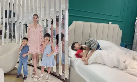 Diệp Lâm Anh hạnh phúc chơi đùa cùng 2 con, dân mạng nhìn mà xót xa