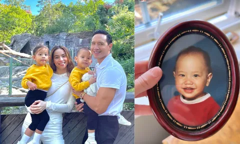 Hồ Ngọc Hà tung ảnh thời bé và niên thiếu của Kim Lý, dự đoán tương lai của bé Leon