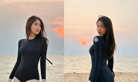 Hòa Minzy diện bikini thả dáng nuột nà ở biển khiến dân tình phấn khích