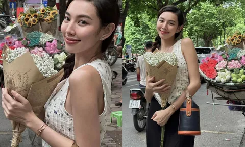 Hoa hậu Thùy Tiên giản dị xuống phố đón mùa thu Hà Nội, nhan sắc mặt mộc vẫn gây chú ý