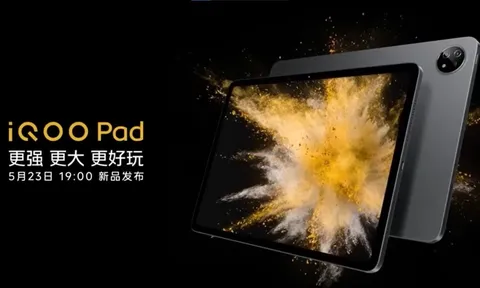 iQOO sẽ ra mắt máy tính bảng đầu tiên vào ngày 23/5, có gì để cạnh tranh với Galaxy Tab S7 FE 4G