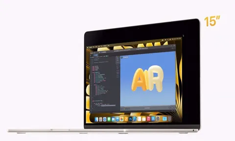 Apple trình làng MacBook Air 15 inch siêu mỏng với bộ xử lý M2 siêu và nặng chưa đến 1.5kg