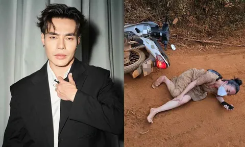 Lê Dương Bảo Lâm gây tranh cãi khi chụp ảnh vợ ngã sòng soài
