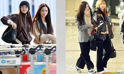 Phơi bày mặt mộc của Jisoo và Lisa (Blackpink) khi bị chụp lén ở sân bay