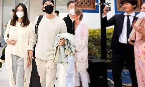 Bức ảnh hiếm hoi về vợ Song Joong Ki vơi bụng bầu to vượt mặt