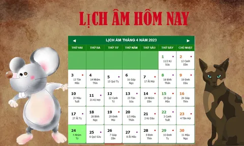Lịch âm ngày 24/4 - Tra cứu lịch âm thứ hai ngày 24/4/2023