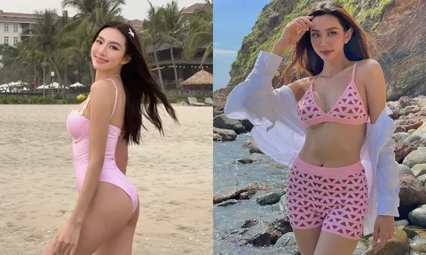 Bộ sưu tập bikini khoe đường cong chuẩn S-line của Thùy Tiên
